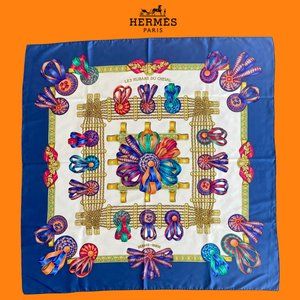 NWOT Authentic Hermes Scarf Les Rubans du Cheval 100% Silk Exquisite Condition